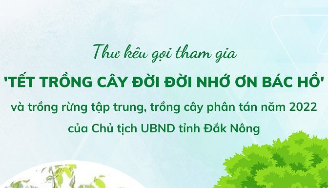 TRỒNG 3 TRIỆU CÂY XANH VÌ ĐẮK NÔNG XANH NĂM 2022