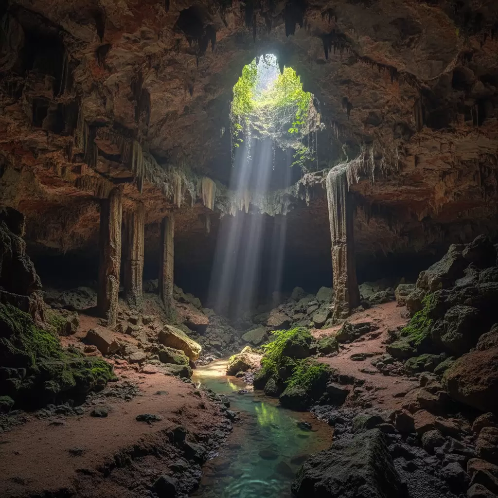 Hệ thống hang động núi lửa Chư Bluk đầy huyền bí và độc đáo