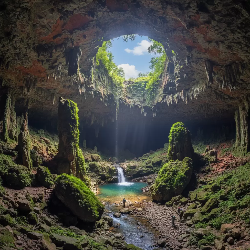 Toàn cảnh hệ thống hang động núi lửa Chư Bluk  kỳ quan địa chất độc đáo tại Đắk Nông