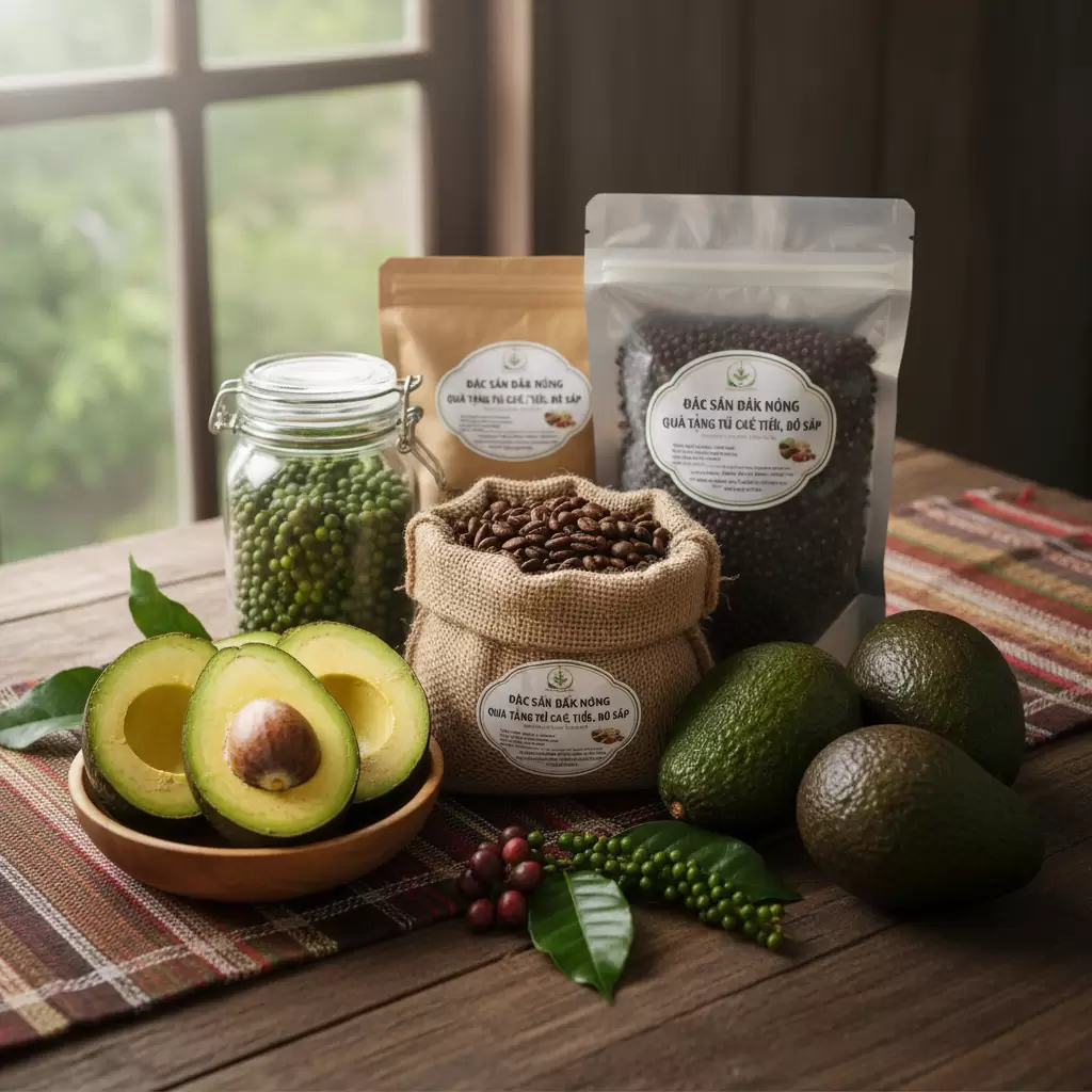 gemini_image_1769681272 Những sản vật Đắk Nông chất lượng cao là món quà ý nghĩa cho người thân và bạn bè