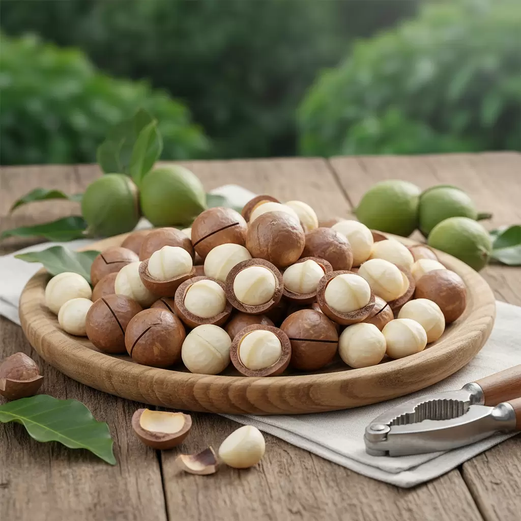 Hạt mắc ca Đắk Nông nổi tiếng với độ béo bùi và giá trị dinh dưỡng cao