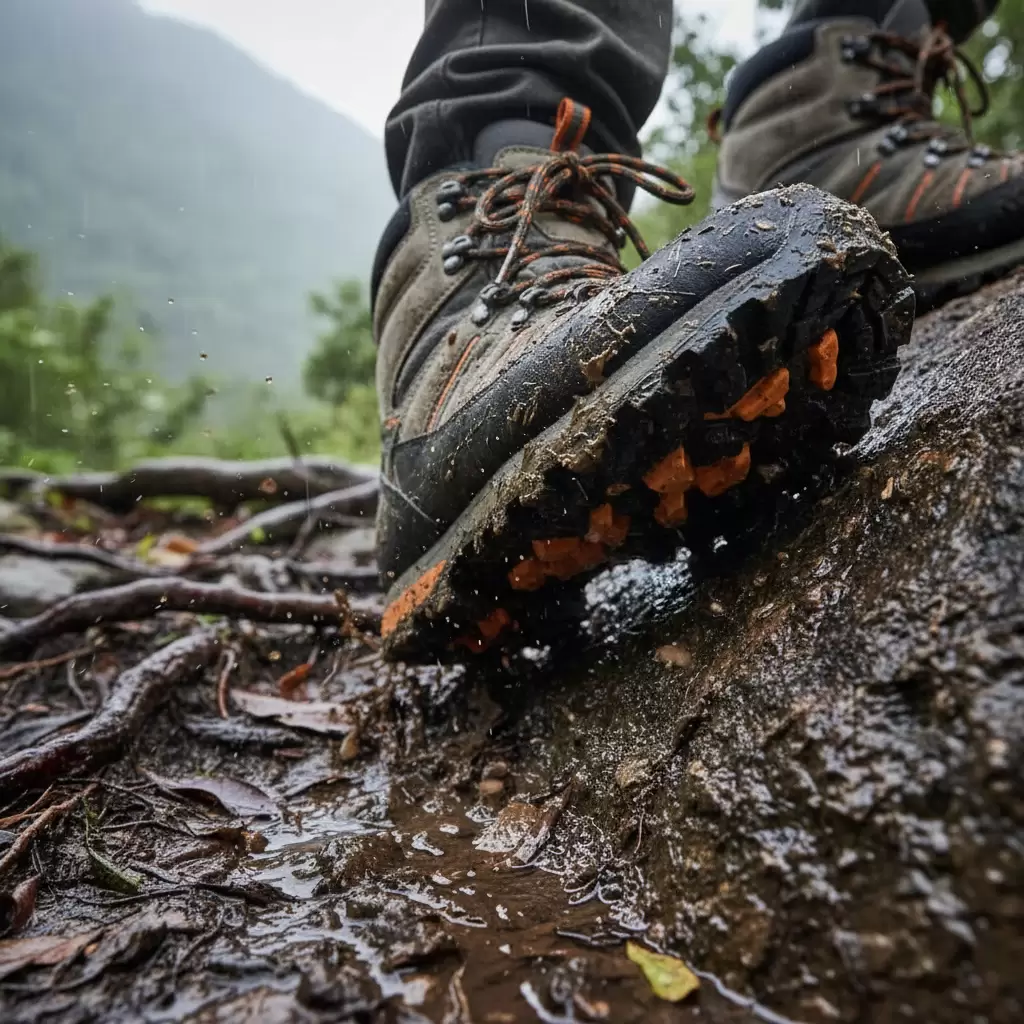 gemini_image_1769686459 Lựa chọn giày trekking có độ bám tốt để di chuyển an toàn trên địa hình phức tạp