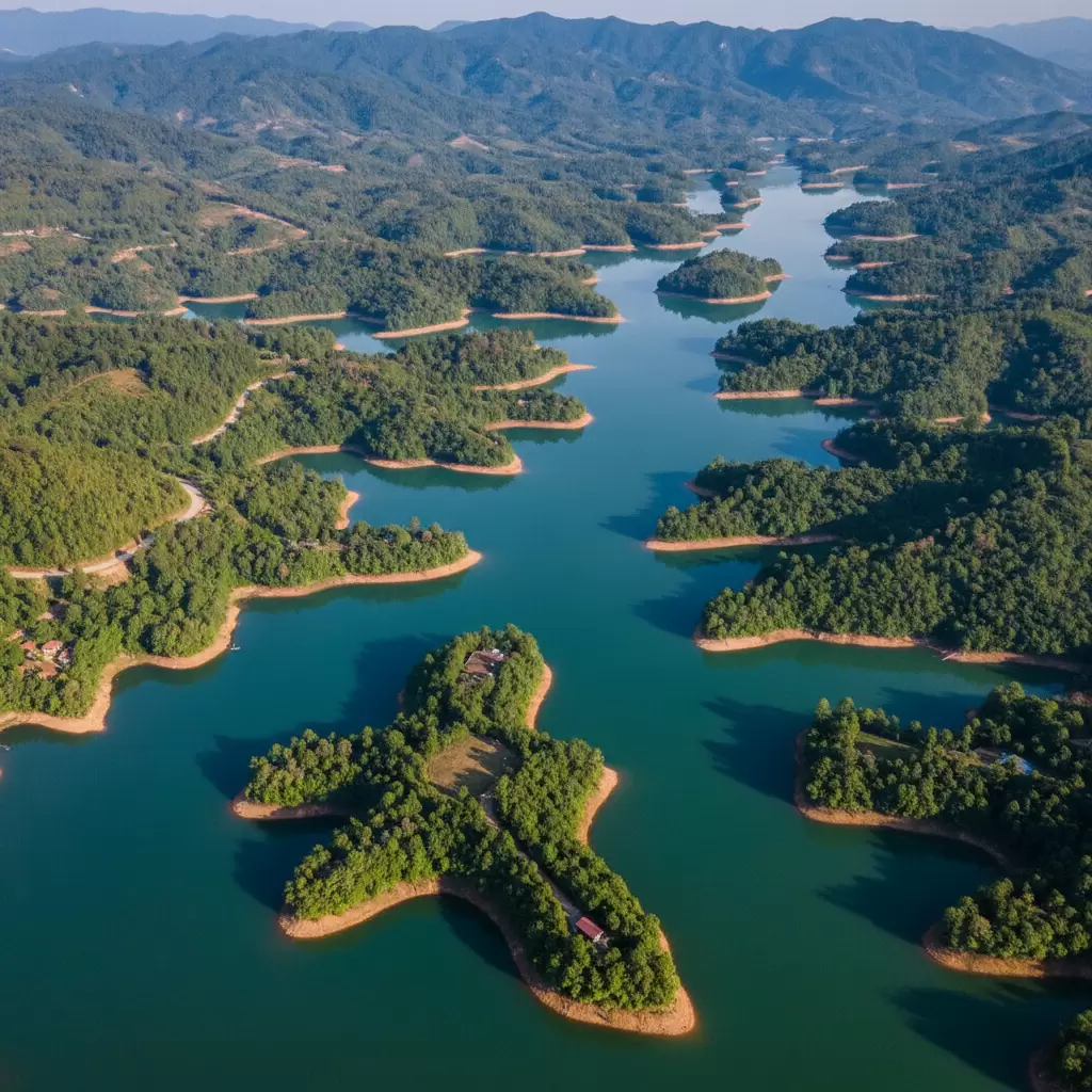 Vẻ đẹp hùng vĩ của hồ Tà Đùng được ví như vịnh Hạ Long trên cạn của Tây Nguyên